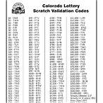 colorado lottery codes